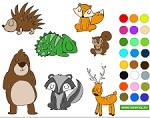 Раскраска "Лесные животные"