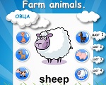 Learning English words. The topic "Farm animals"