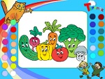 Раскраска онлайн "Овощи"
