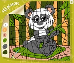 Раскраска по цифрам "Панда"