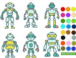 Онлайн раскраска "Фабрика роботов"